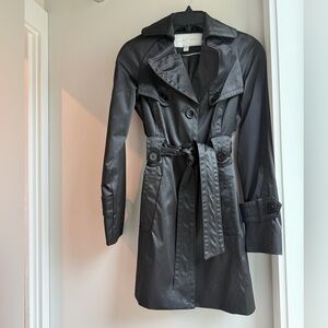 Jessica Simpson Sleek Black Trench Coat